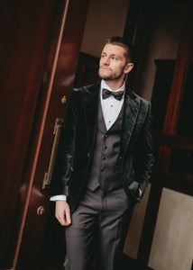 Emerald green 2025 velvet suit