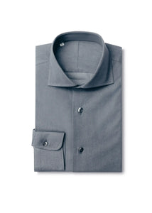 Charcoal Button Cuff Twill Shirt