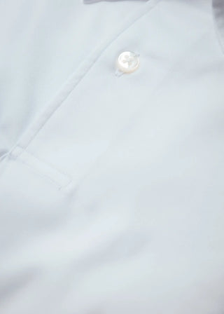 White Cotton Long Sleeve Polo