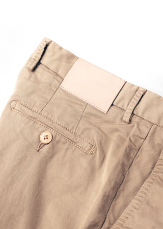 Sand Lightweight Cotton Washed Trousers