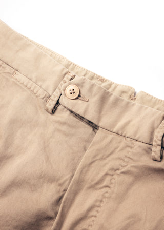 Sand Lightweight Cotton Washed Trousers