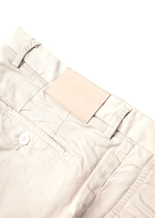 Off White Lightweight Cotton Washed Trousers
