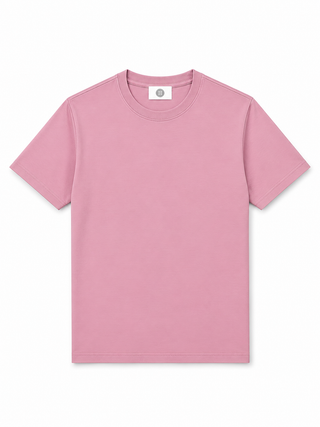 Pink Classic Cotton Crew Neck T-Shirt