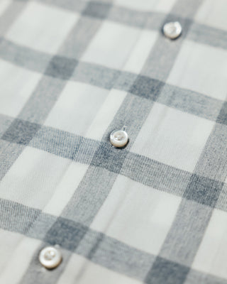Grey Check Brushed Cotton Flannel Shirt