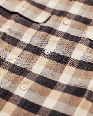 Brown Check Flannel Check Overshirt