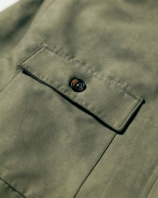 Sueded Technical Shirt Jacket – Olive