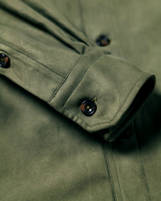 Sueded Technical Shirt Jacket – Olive