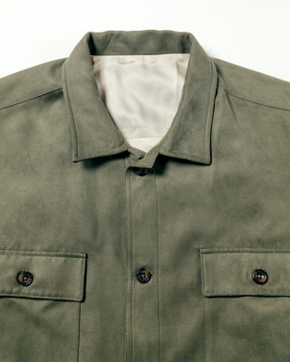Sueded Technical Shirt Jacket – Olive