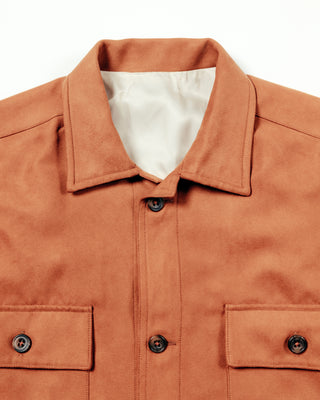 Sueded Technical Shirt Jacket - Tobacco