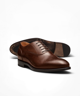 Brown Plain Tip Oxford Dress Shoe
