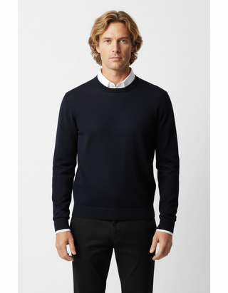 Black Long Sleeve Merino Jumper