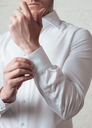  White Twill Shirt Button Cuff