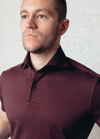 Burgundy Short Sleeve Polo
