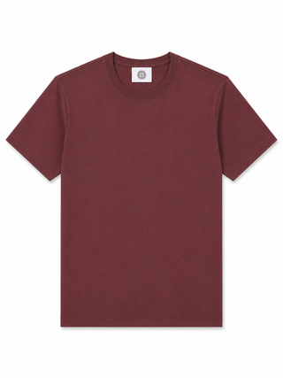 Burgundy Classic Cotton Crew Neck T-Shirt