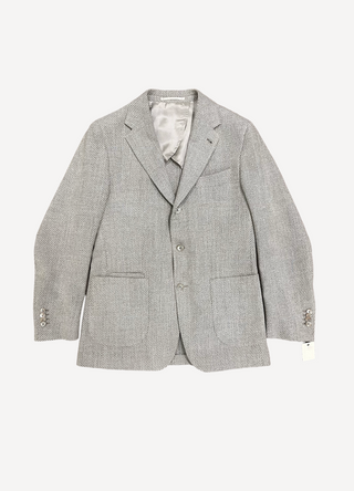 Light Grey Herringbone Loro Piana Jacket