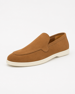 Low Top Suede Slip-On Loafer – Nut Brown