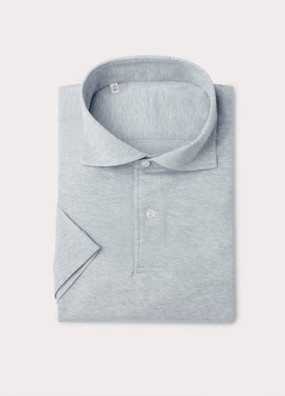 Grey Marl Short Sleeve Polo