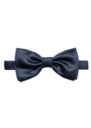 Navy Pure Silk Bow Tie
