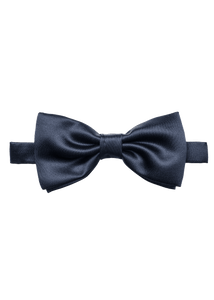 Navy Pure Silk Bow Tie
