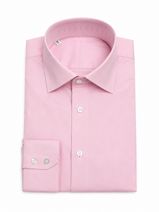 Pink End-On-End Single Cuff Cotton Shirt