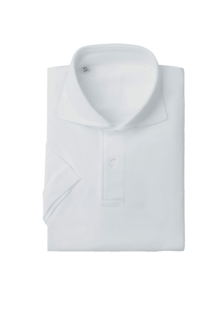 White Piqué Short Sleeve Polo