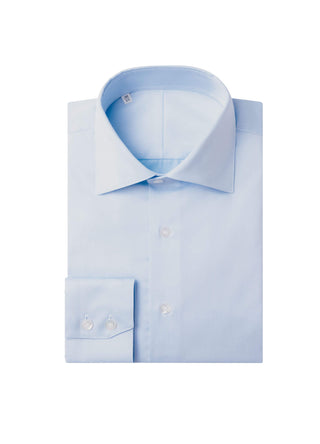 Sky Blue End-on-end Cotton Shirt
