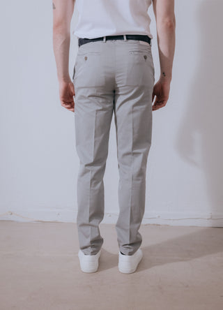 Gray Lightweight Cotton Washed Trousers
