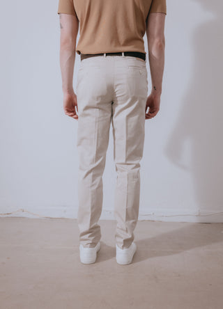 Off White Lightweight Cotton Washed Trousers