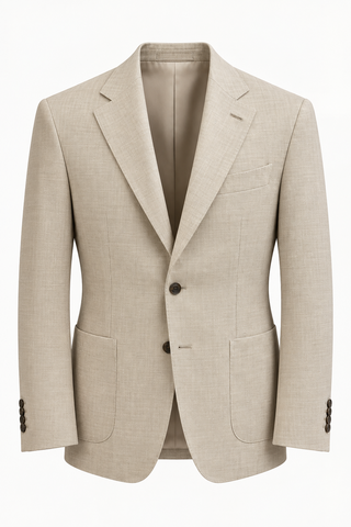 Stone Linen-Blend Jacket