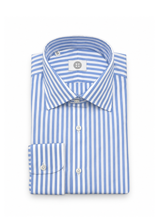 Sky Blue Butcher Stripe Poplin Shirt