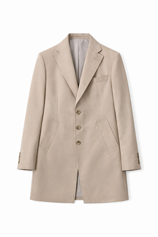 Beige Carcoat Technical Fabric