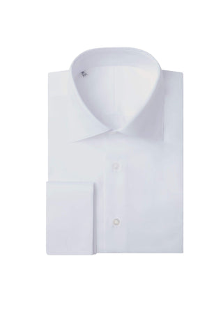 White Poplin Shirt Button Cuff