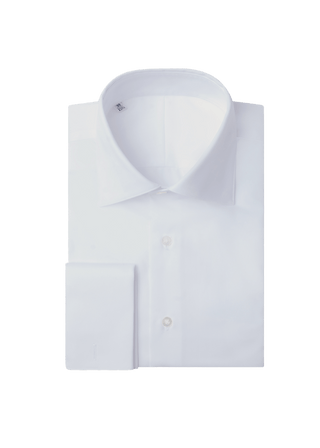White Twill Shirt Double Cuff
